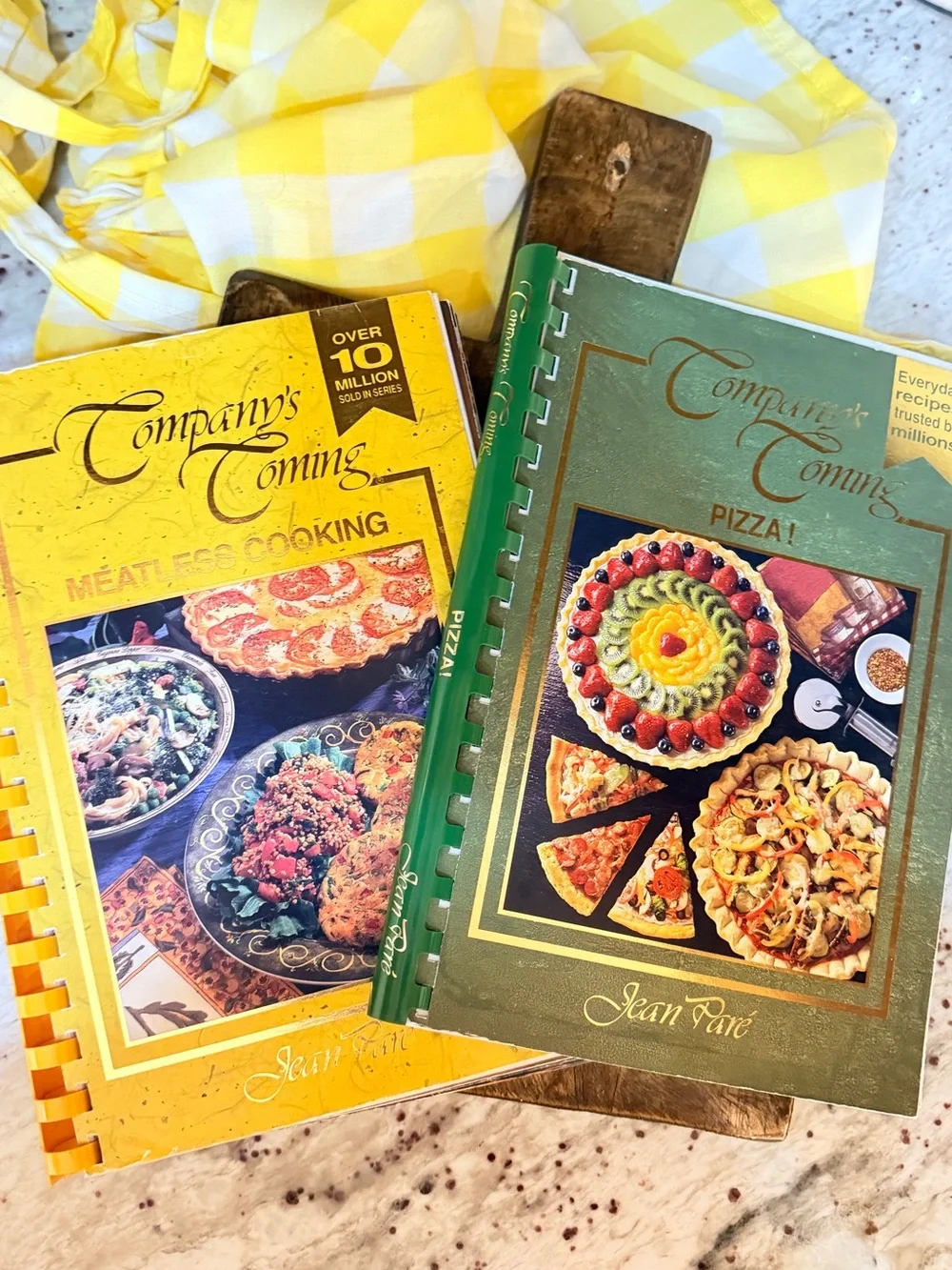 Company’s Coming Pizza & Meatless Cooking Jean Pare Cookbook Lot 2 Spiral Bound